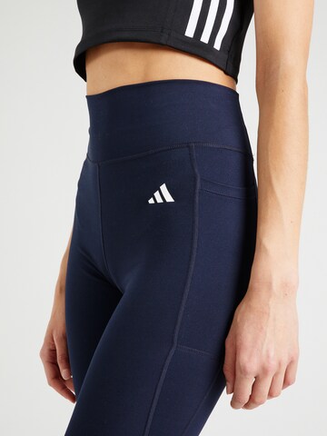 ADIDAS PERFORMANCE Skinny Sportsbukser 'OPT ESS' i blå