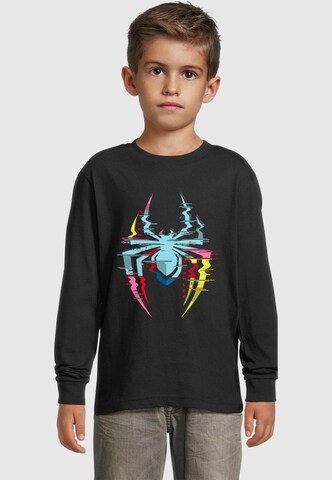 ABSOLUTE CULT Shirt 'Spiderman - Graffiti' in Black: front