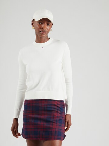Tommy Jeans Sweater 'ESSENTIAL' in White: front