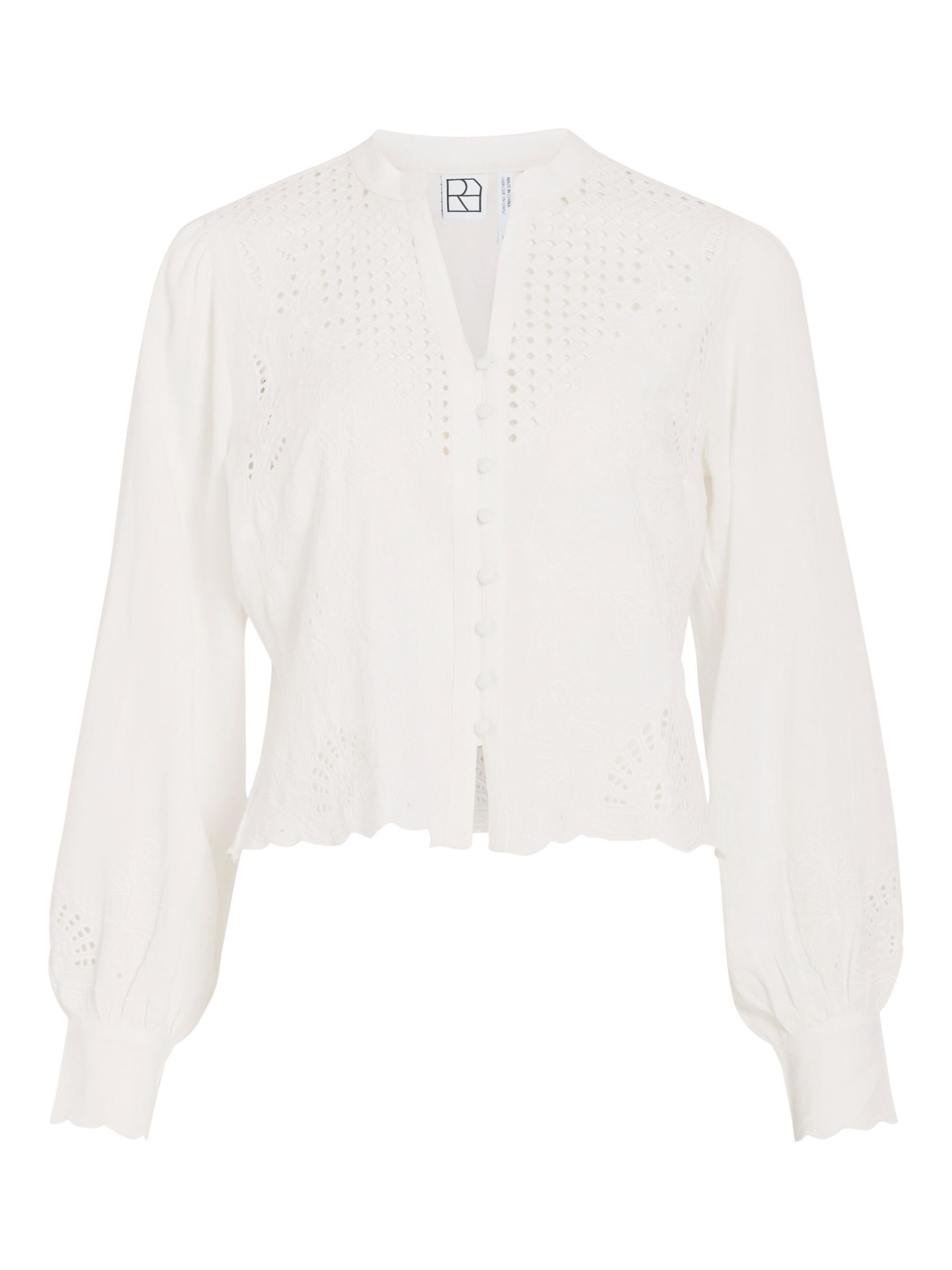 ROUGE EDIT Bluse i hvid: forside