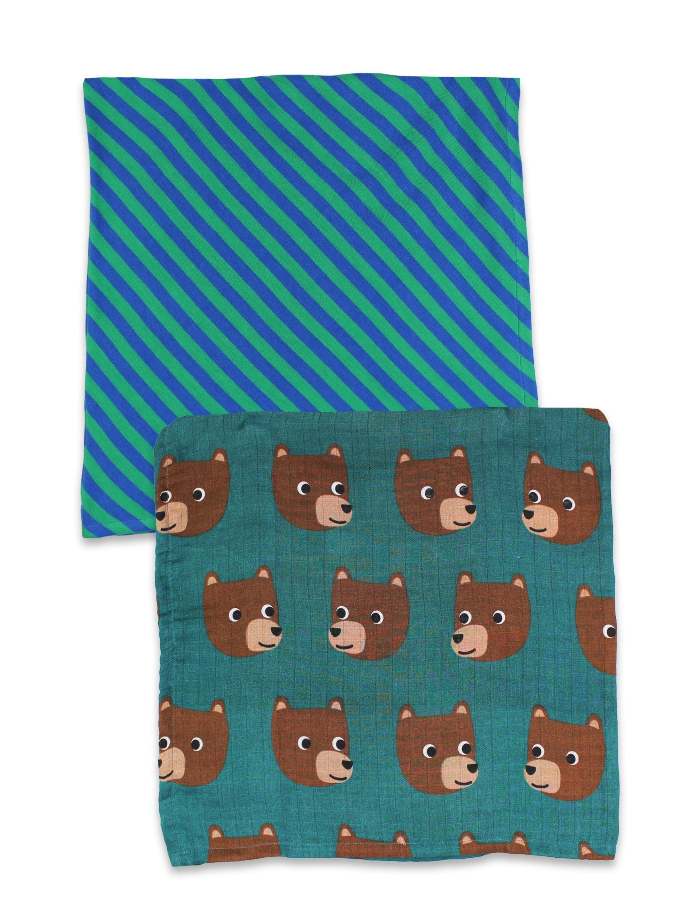 Toby Tiger Bib 'Bären' in Blue: front