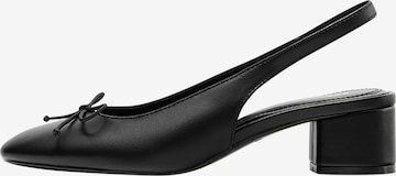 Pull&BearCipele s potpeticom i otvorenom petom - crna boja: prednji dio