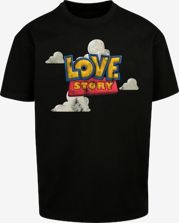 MT Upscale Shirt 'Love Story' in Zwart: voorkant