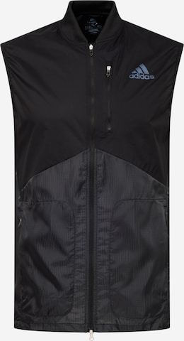 ADIDAS PERFORMANCE Sportbodywarmer 'Adizero' in Zwart: voorkant