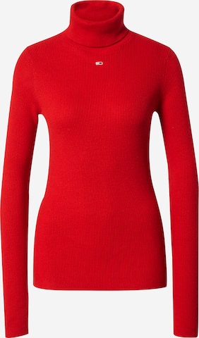 Tommy Jeans - Pullover 'Essential' em vermelho: frente