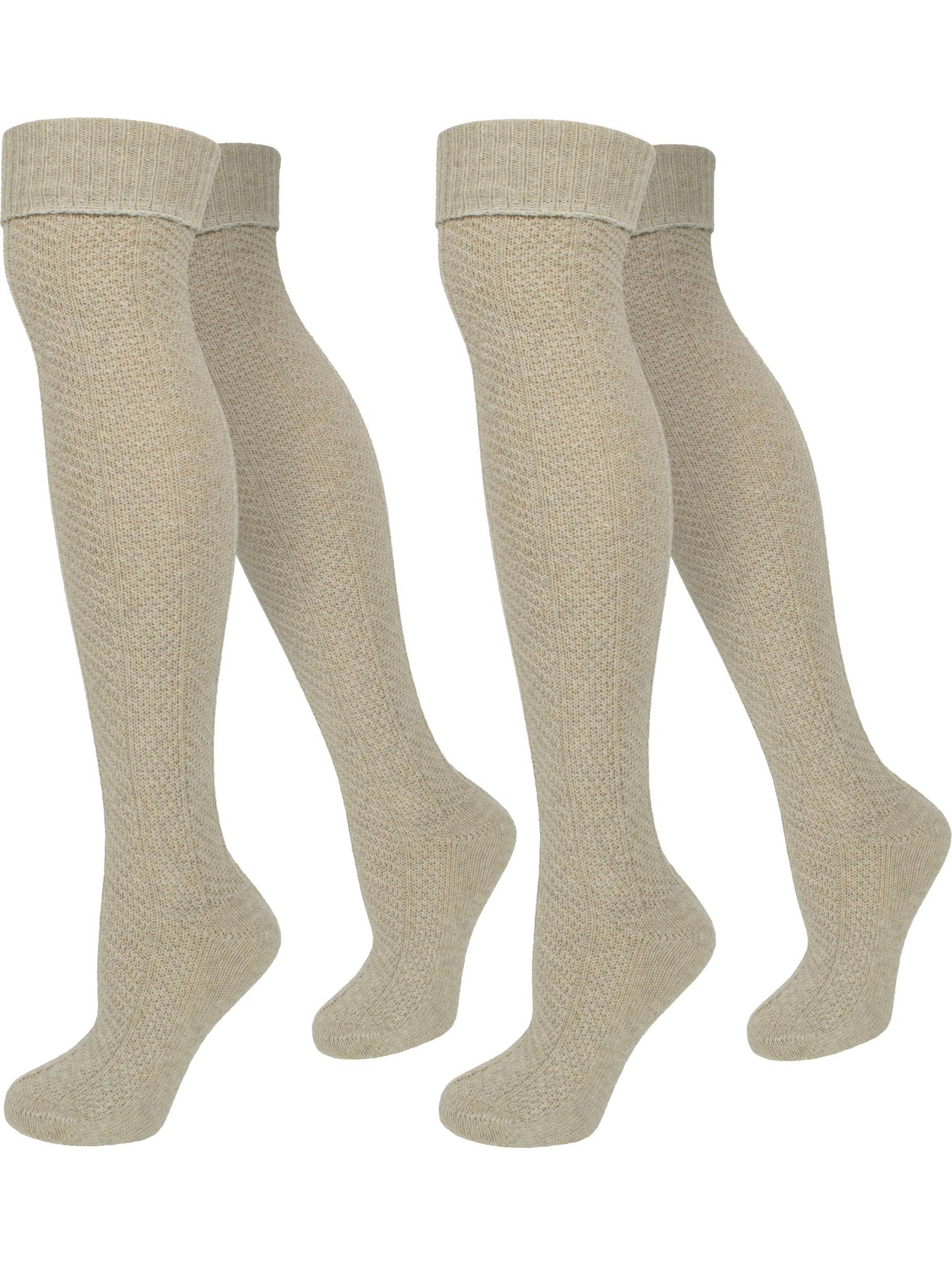 normani Overknee socks in Beige: front