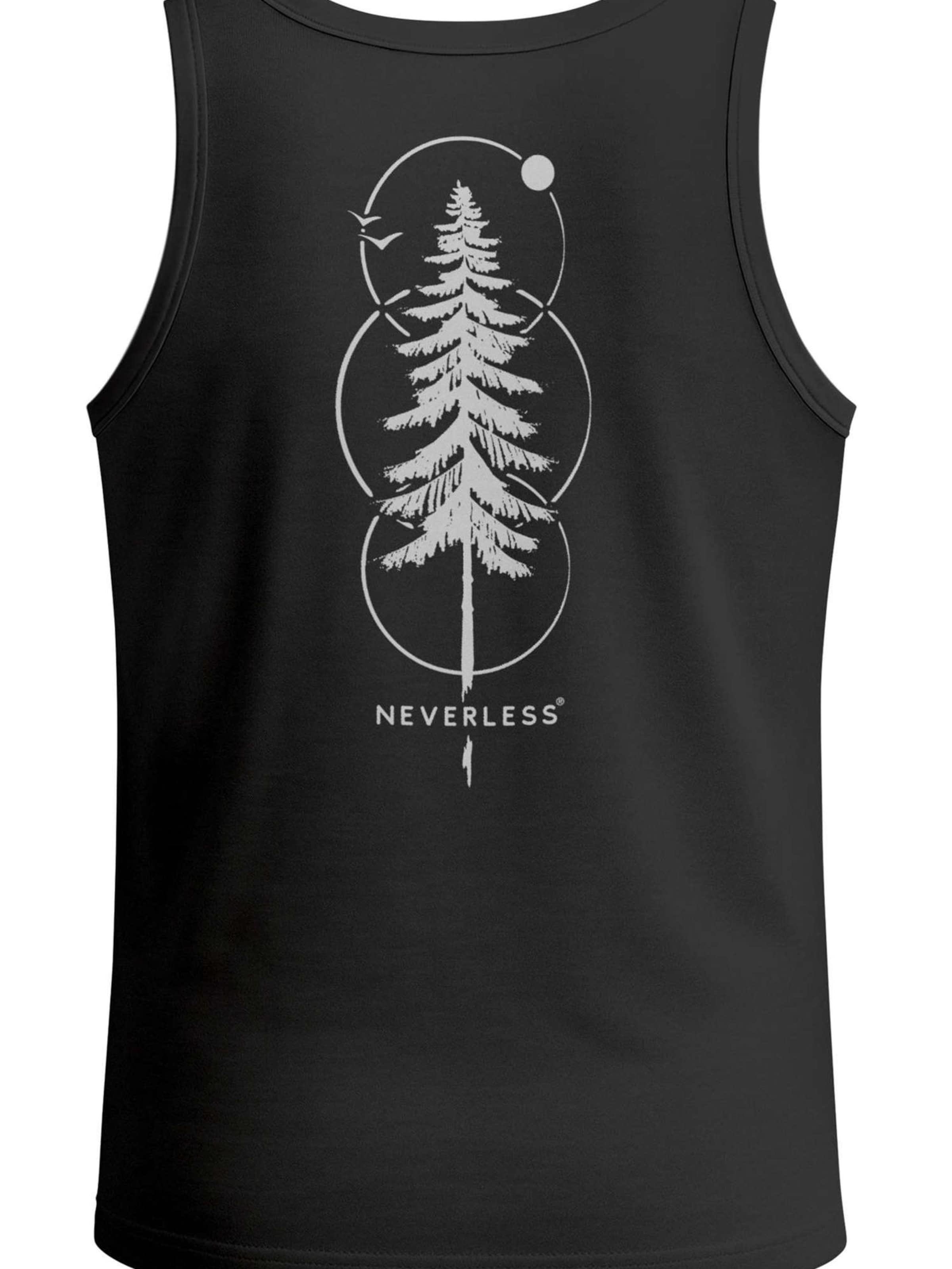 Neverless Shirt 'Outdoor Baum' in Black