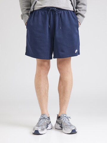 Nike Sportswear Loose fit Trousers 'CLUB' in Blue: front