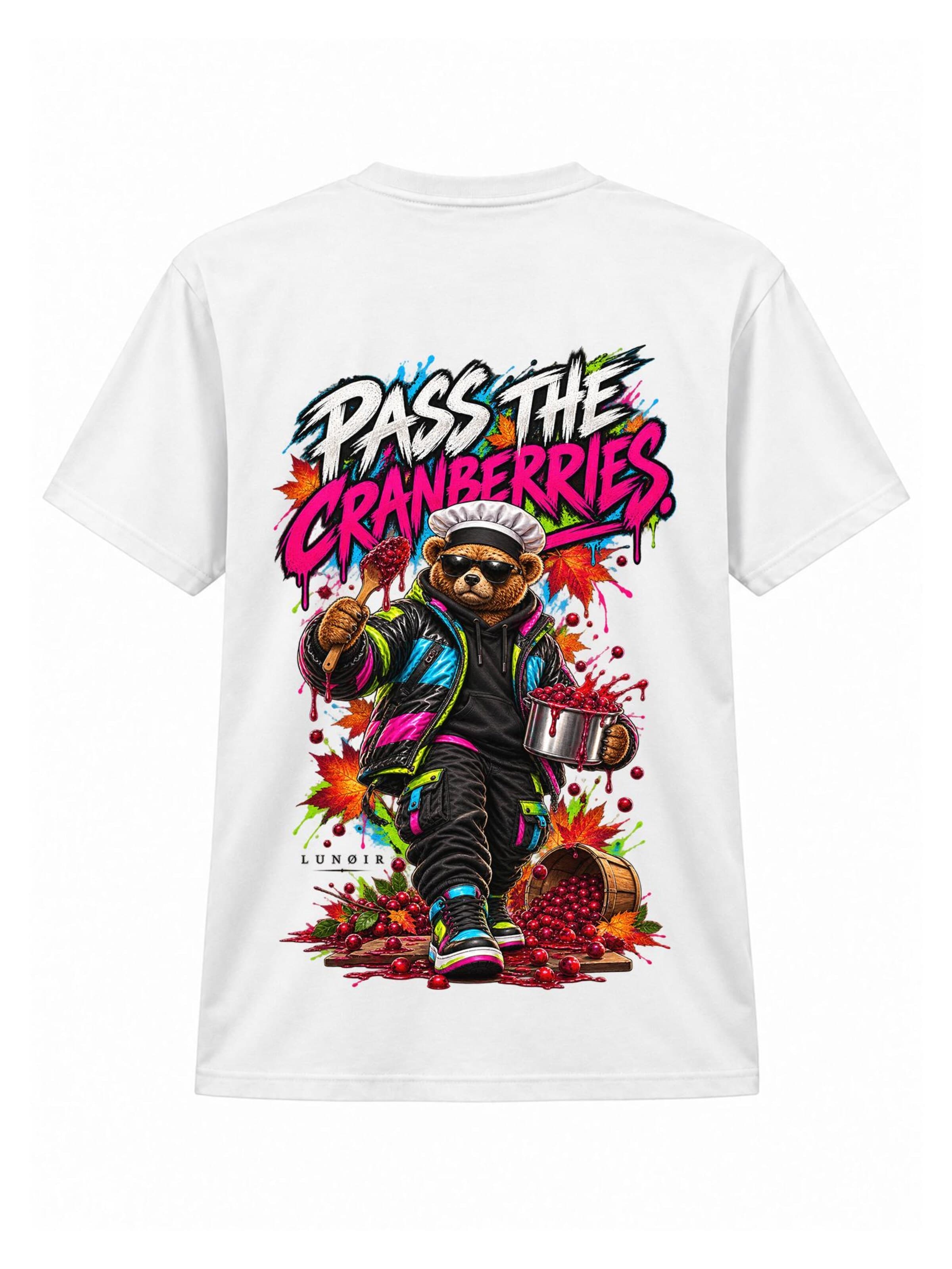 LUNØIR Studio Póló 'BOSS Thanksgiving Cranberry Chef' - fehér: elől