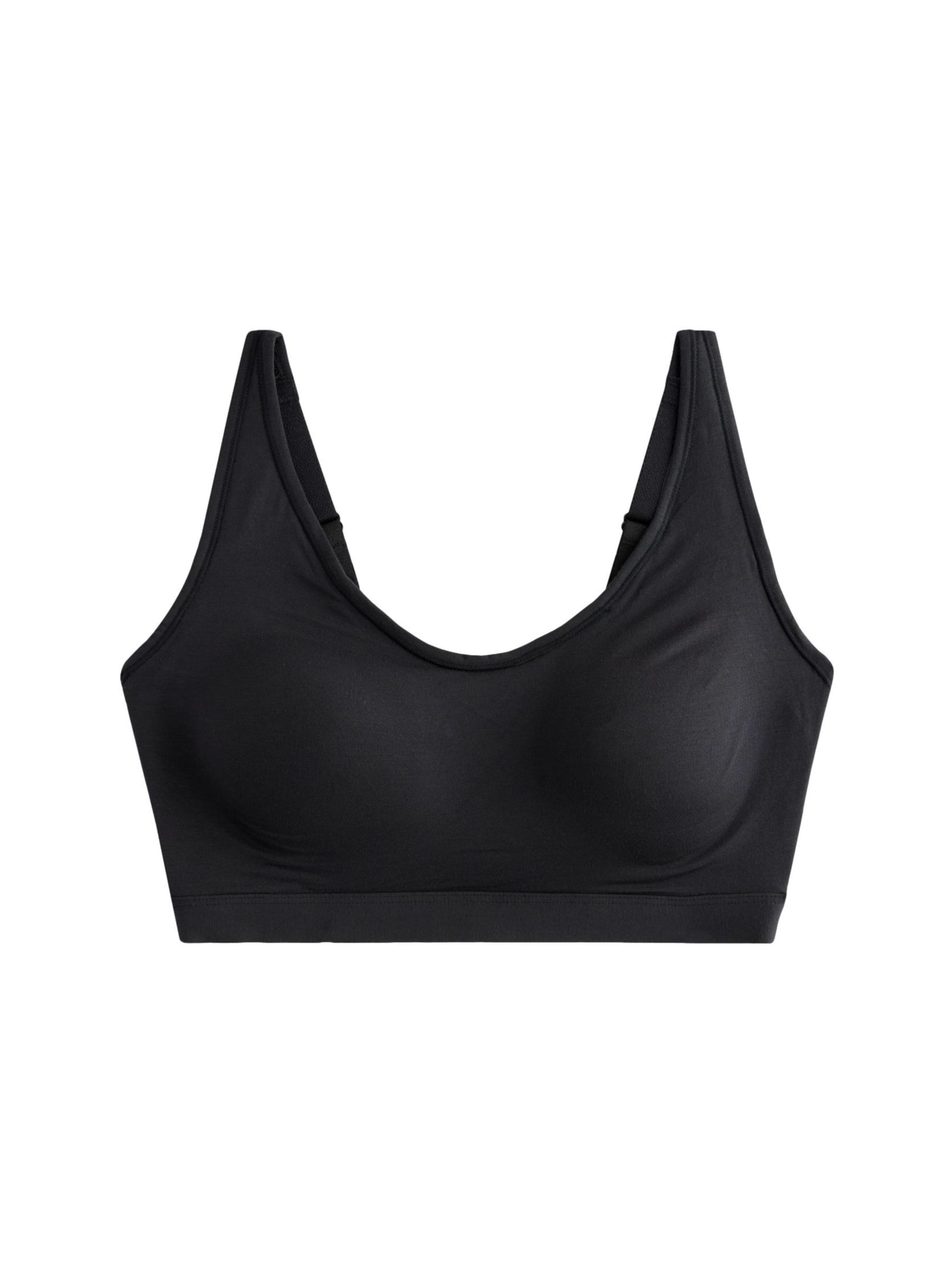 Next Õlapaelteta topp Rinnahoidja 'Forever Comfort', värv must: eest vaates