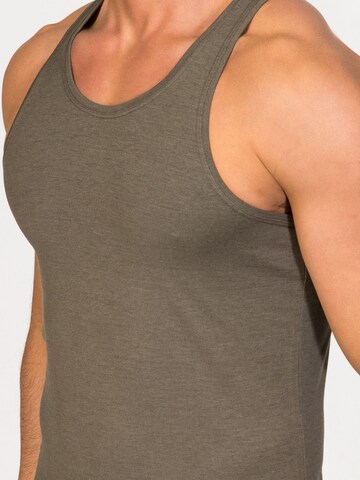 zd ZERO DEFECTS Unterhemd 'Tank Top Soya Yarn' in Grün