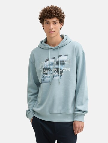 TOM TAILOR DENIM Sweatshirt in Blauw: voorkant