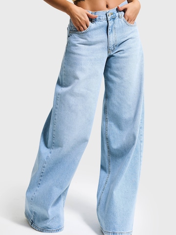 Wide Leg Jean 'ELENA Palazzo Mid Rise Jeans' IT'S BASIC en bleu