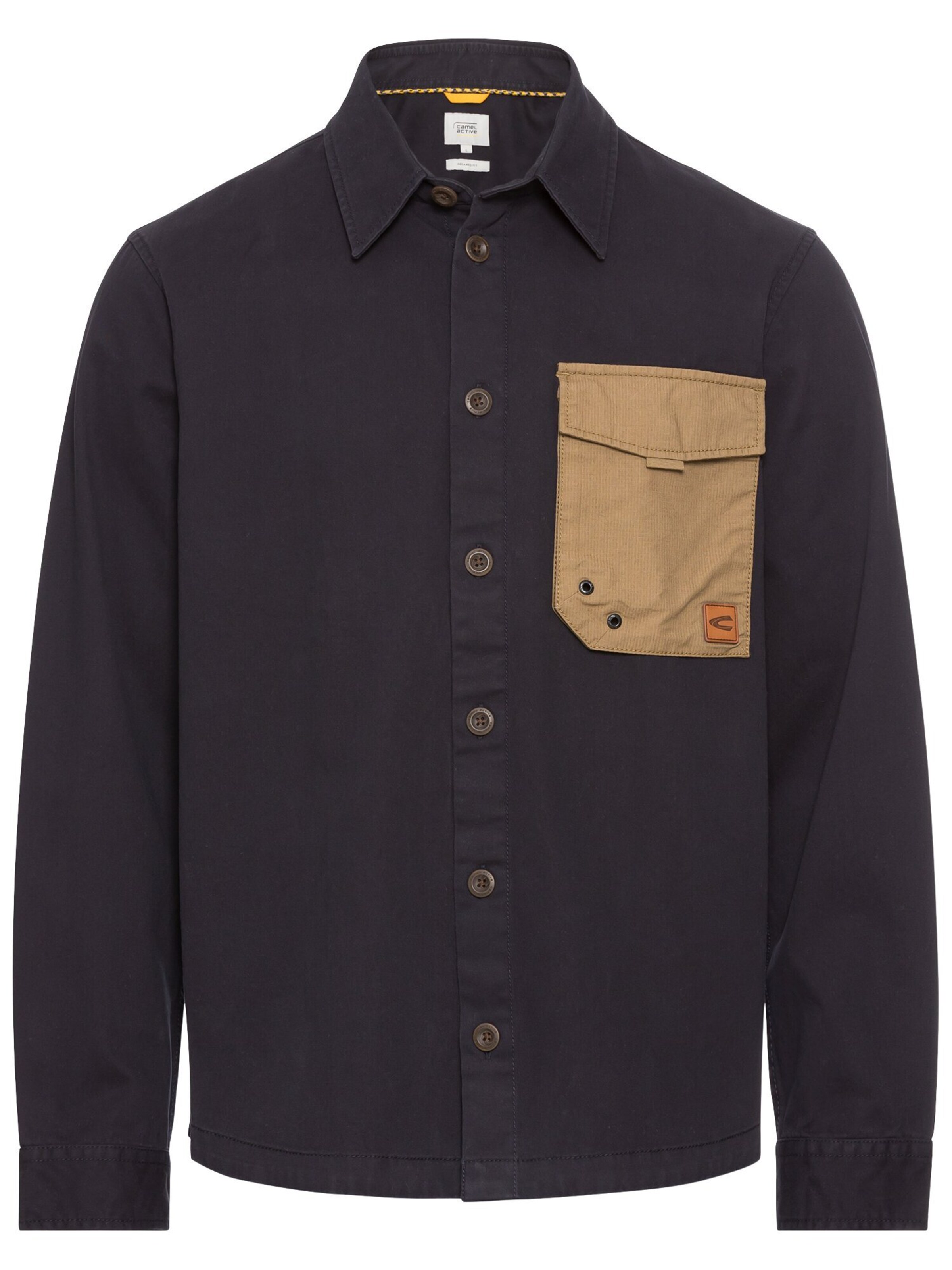 CAMEL ACTIVE Regular Fit Hemd in Schwarz: Vorderseite