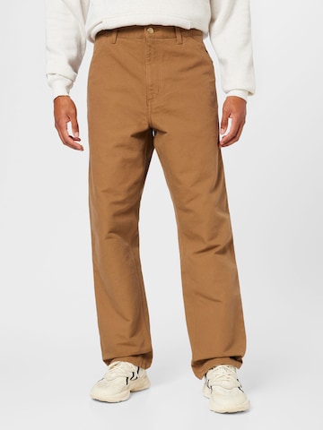 Loosefit Pantalon Carhartt WIP en marron : devant