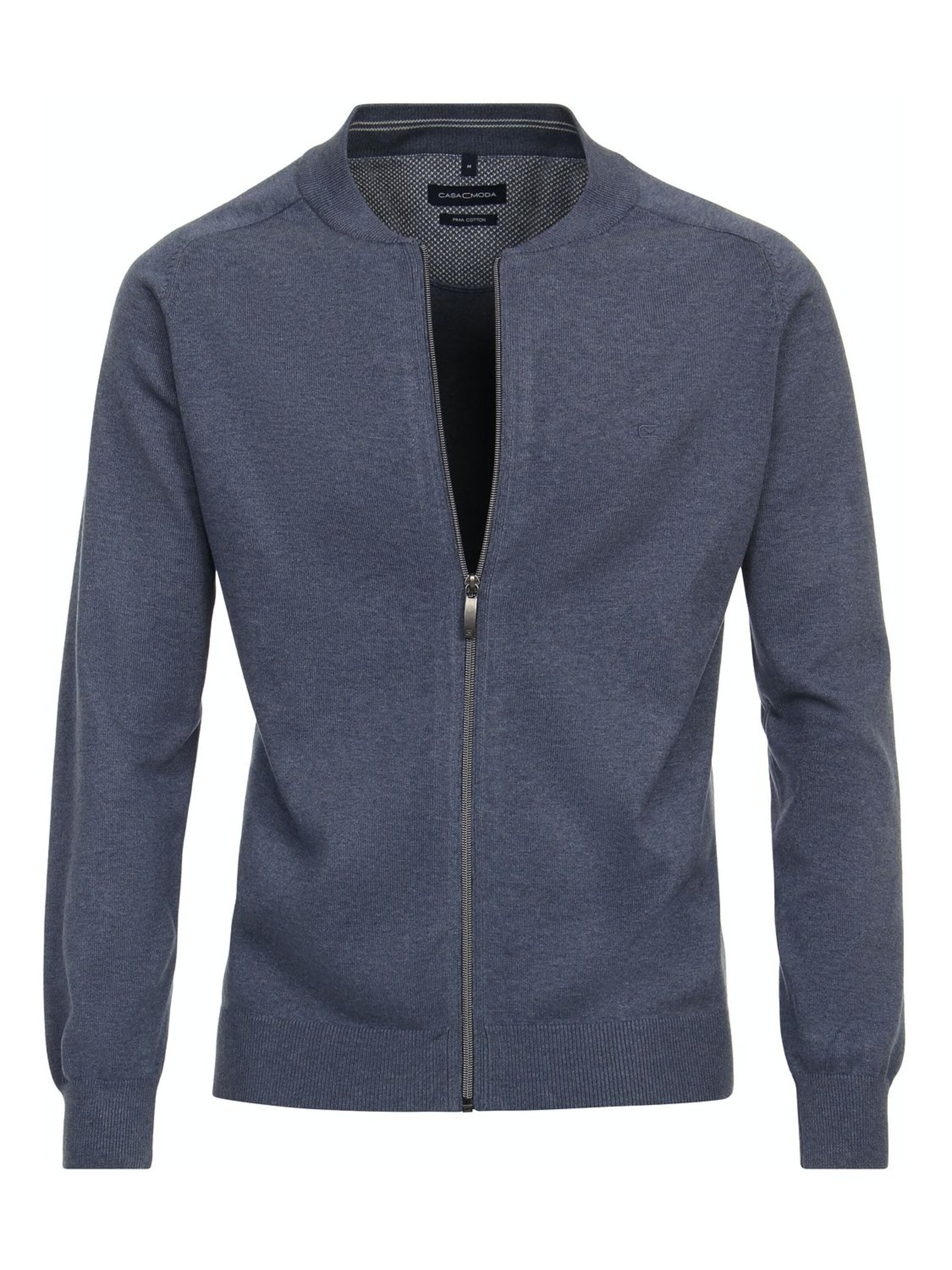 CASA MODA Knit Cardigan in Blue: front