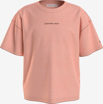 T-Shirt Calvin Klein Jeans en orange : devant