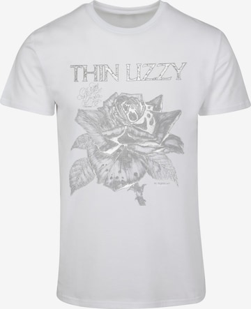 Merchcode T-Shirt 'Thin Lizzy - TL Blackrose' in Weiß: predná strana