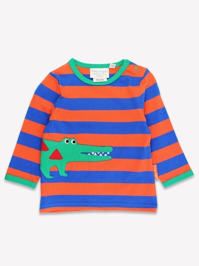 Toby Tiger Shirt 'Krokodil'‌‌‌‌ in orange, Produktansicht