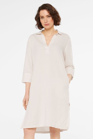 SENSES.THE LABEL Blusenkleid in Beige: Vorderseite
