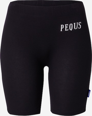 Skinny Leggings de la Pequs pe negru: față