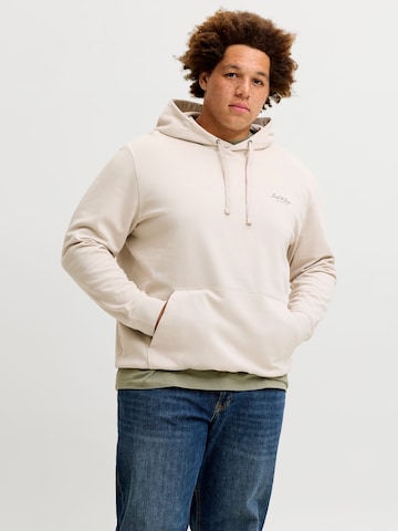 JACK & JONES Sweatshirt in Beige: front