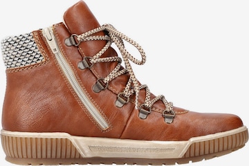 Rieker Lace-Up Ankle Boots in Brown