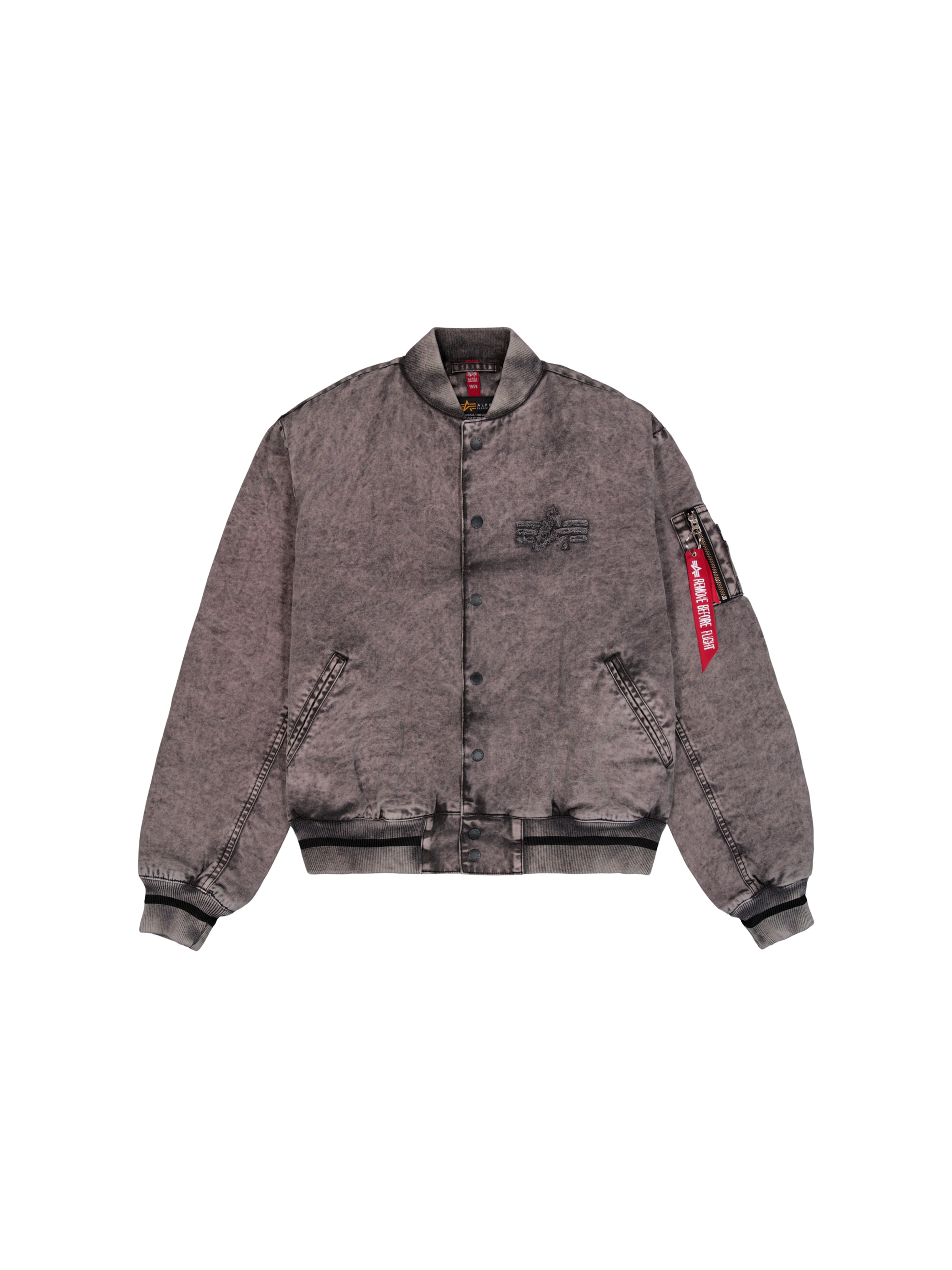 ALPHA INDUSTRIES Tussenjas in Zwart: voorkant