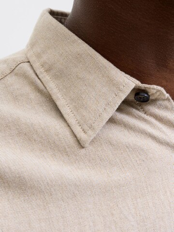 JACK & JONES Regular Fit Hemd 'JJECLASSIC' in Beige