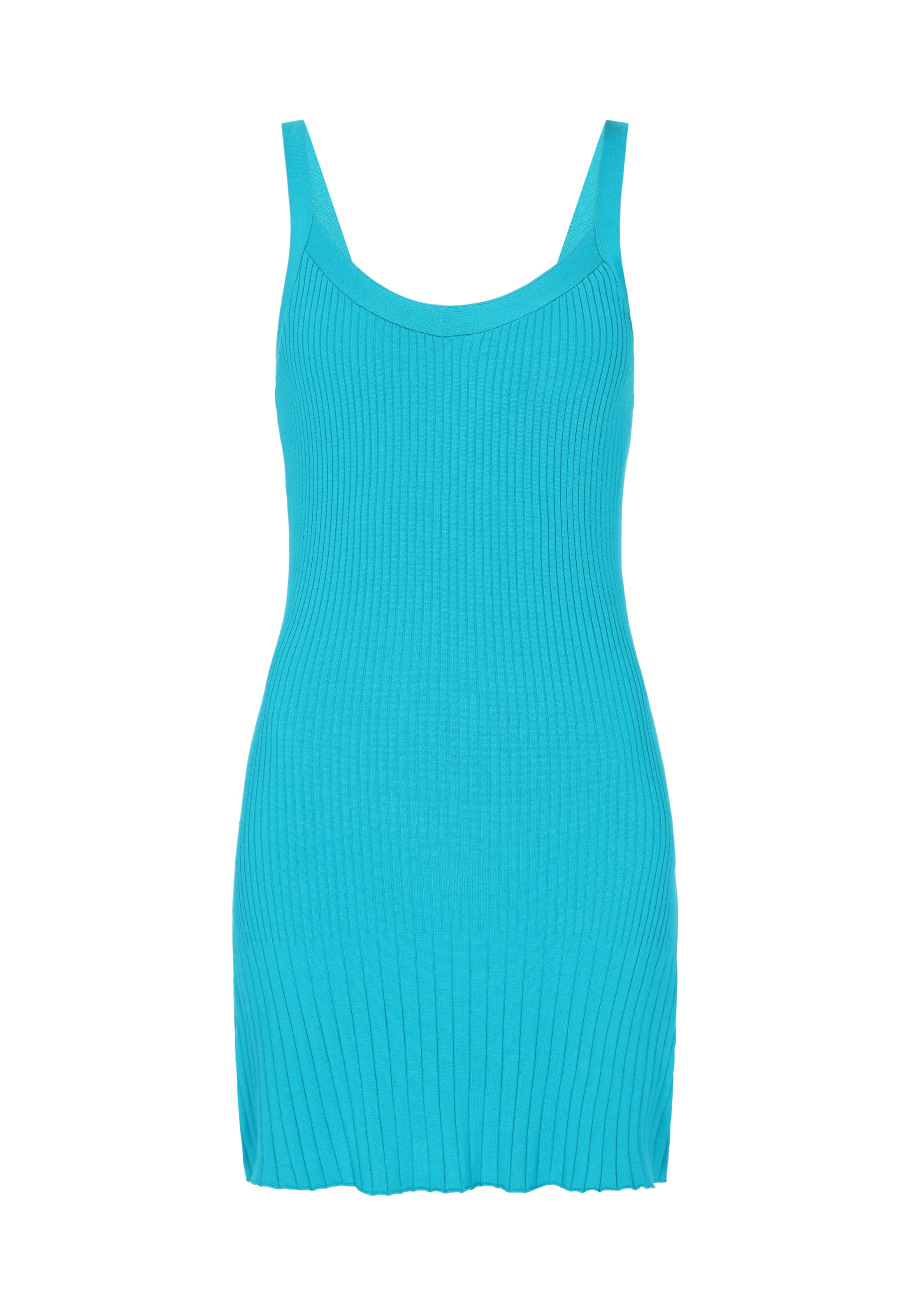 MYMO Stickad klänning 'Spring Summer' i blå: framsida