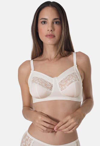 sassa T-shirt BH 'FAMOUS EMBROIDERY' in Beige: voorkant