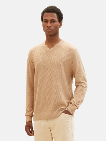 TOM TAILOR Sweater in Beige: front