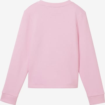 TOM TAILOR Μπλούζα φούτερ σε ροζ