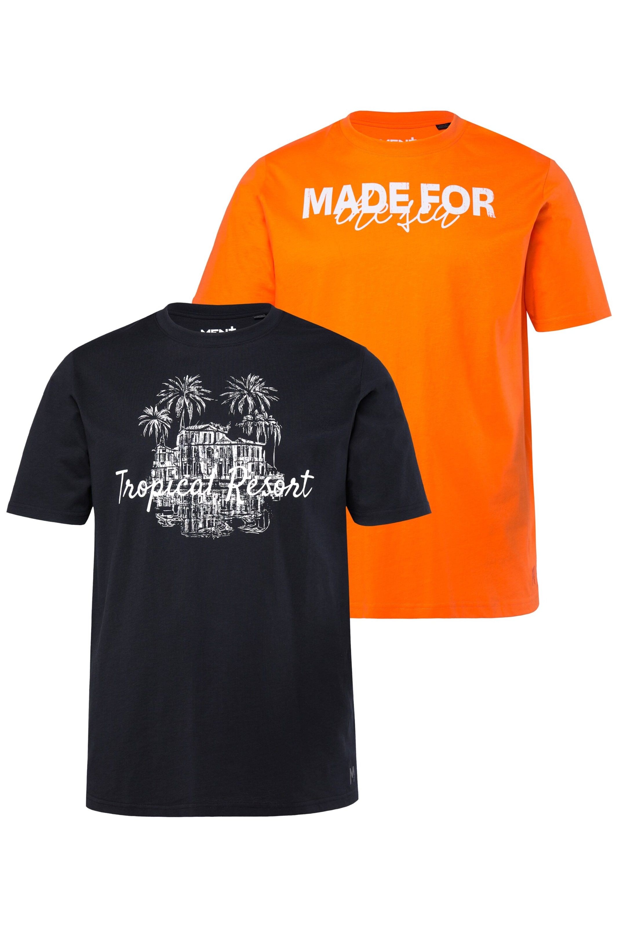 Men Plus Shirt in Orange: front