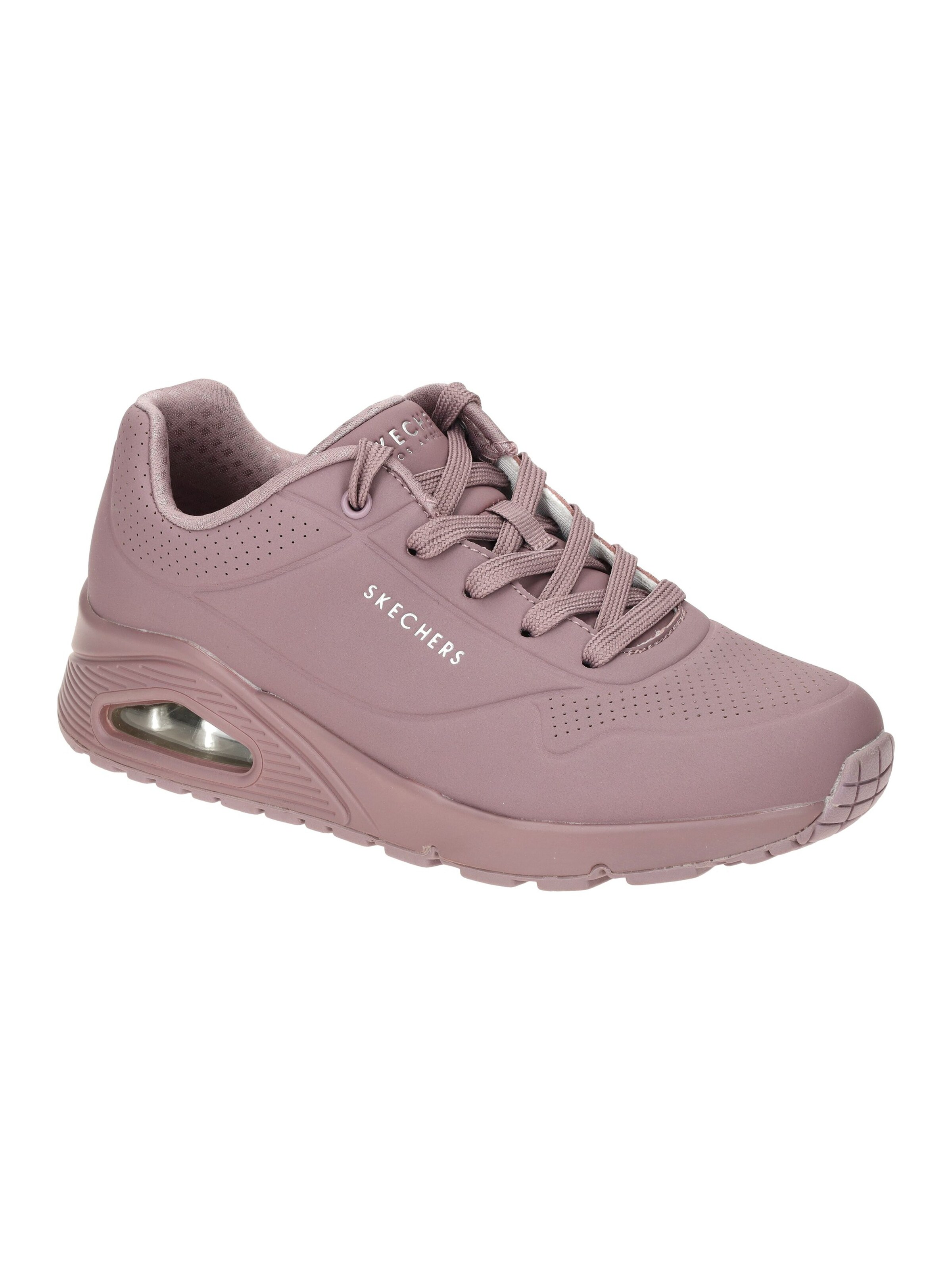 SKECHERS Lace-Up Shoes 'Skechers Uno Schuhe violett mauve Damen Sneakers 73690' in Purple: front