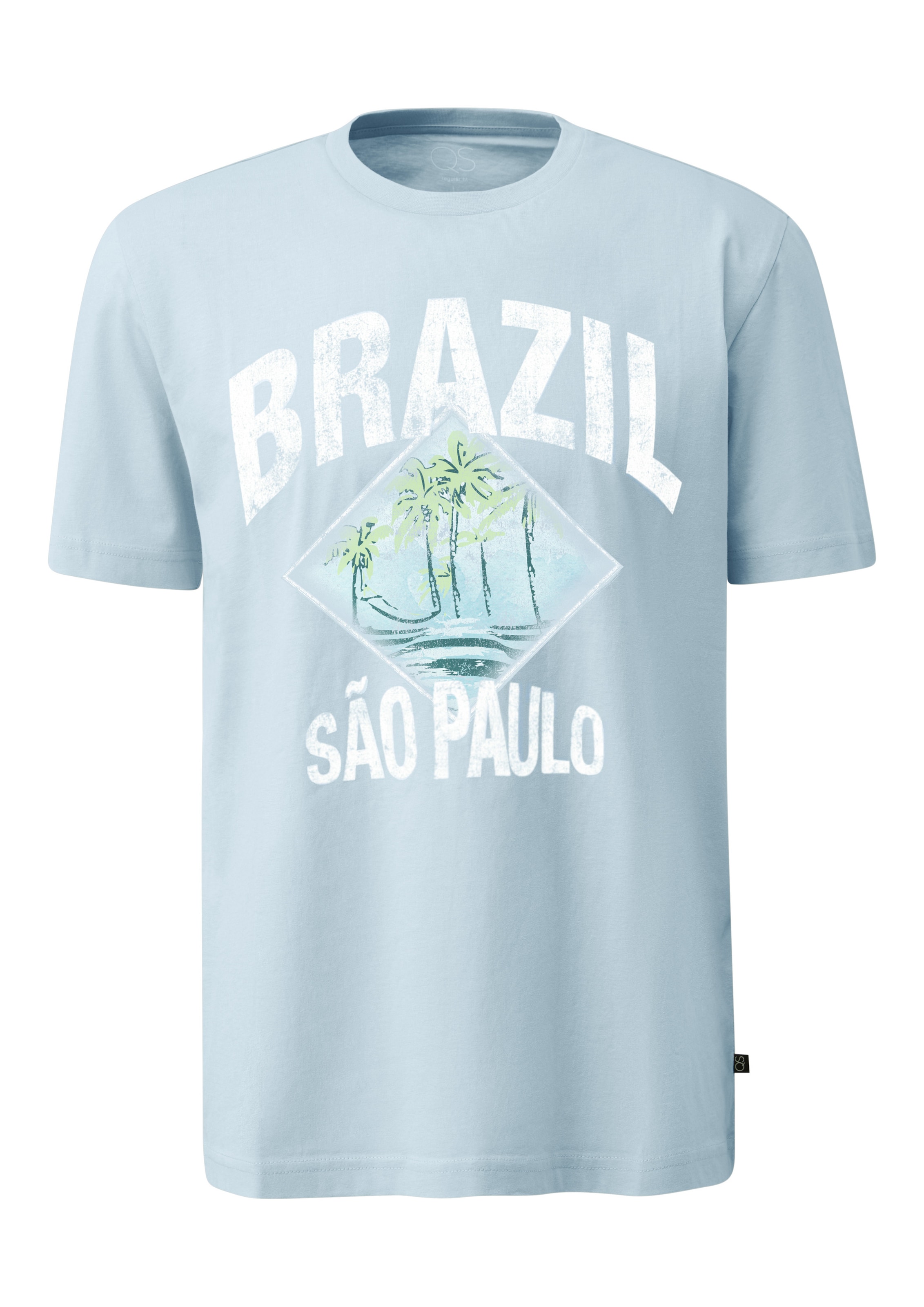 QS T-Shirt in Blau: Vorderseite