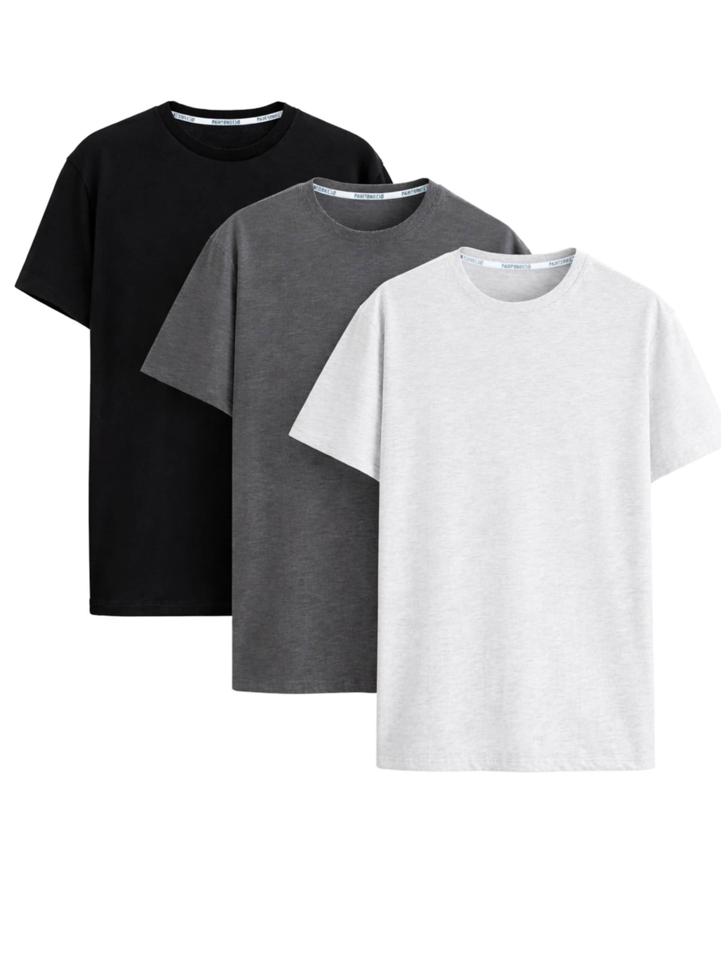 PANTONECLO Shirt 'Pantoneclo Men’s Crew Neck Short Sleeve T-Shirt- 3 PCS' in Mixed colours: front