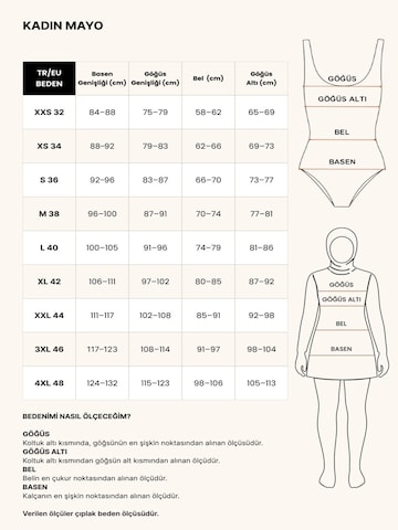 Col haut Maillot de bain C&City en mélange de couleurs