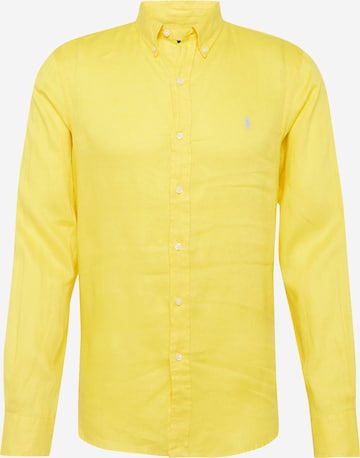 Coupe slim Chemise Polo Ralph Lauren en jaune : devant