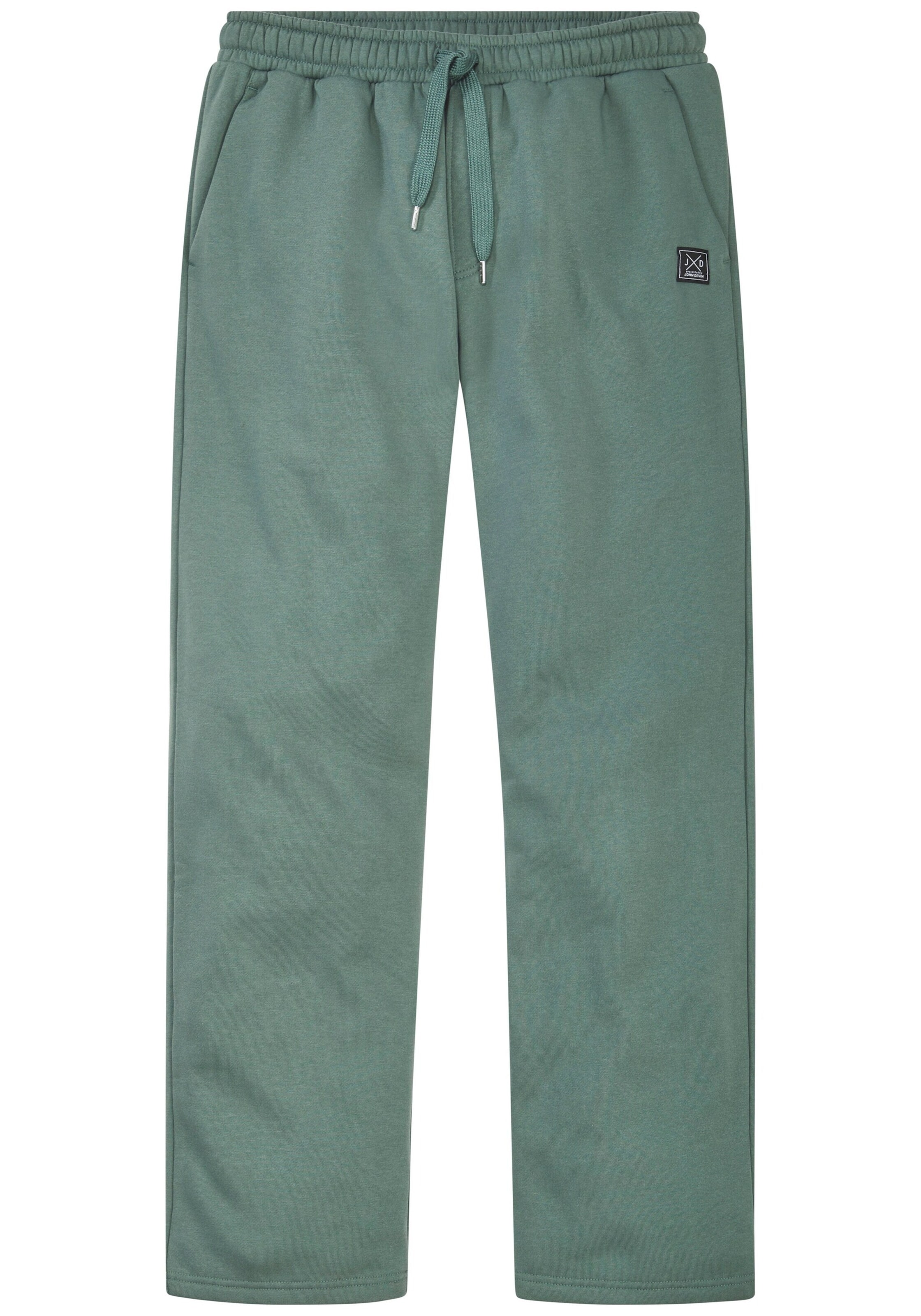 JOHN DEVIN Regular Trousers in Green: front