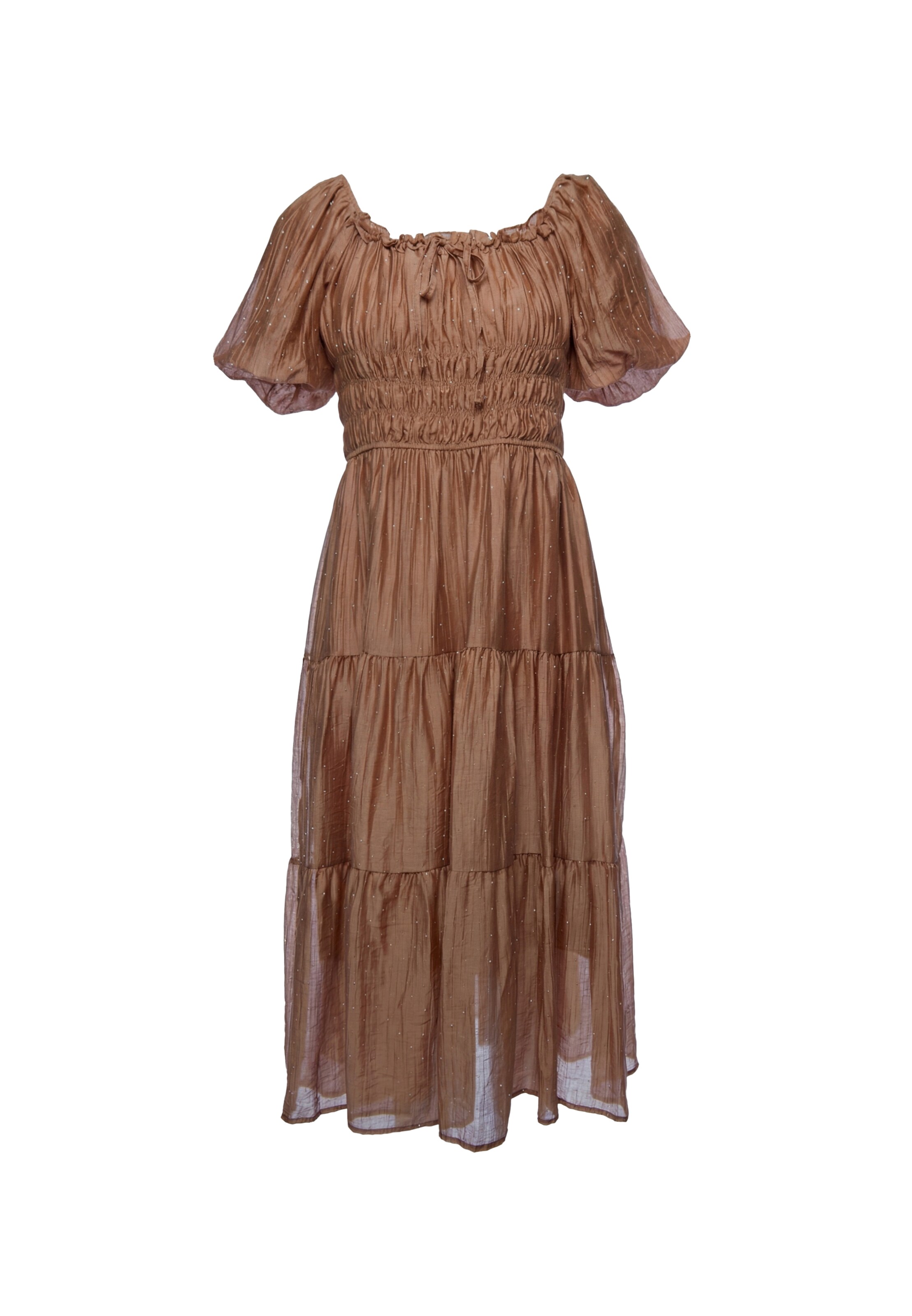 faina - Vestido em castanho: frente