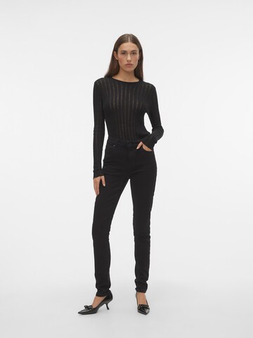 VERO MODA Slimfit Jeans 'JUNE' in Zwart