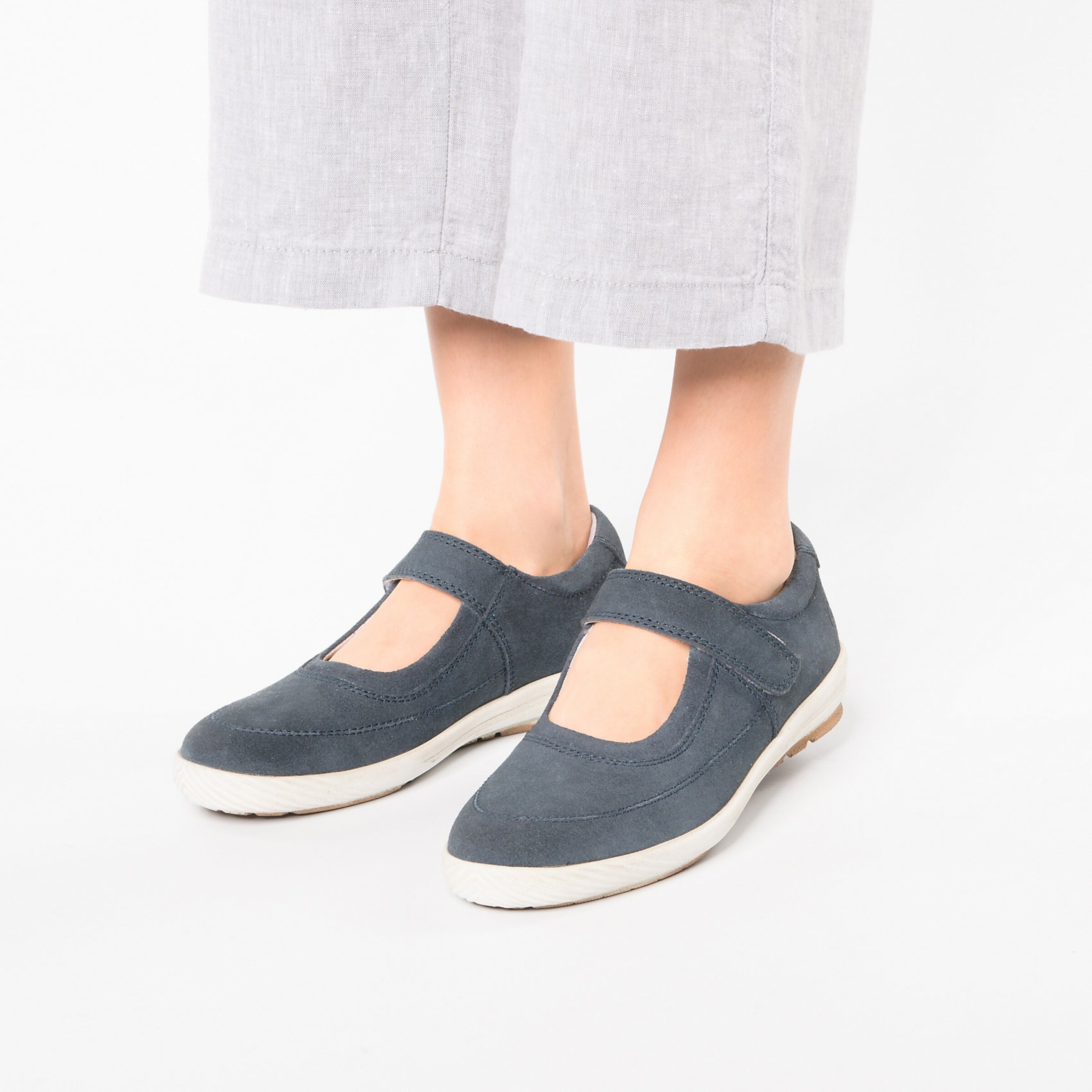 Frauen Ballerinas Paul Vesterbro Riemchenballerina 'Mary Jane' in Blau - WE02971 Frauen Ballerinas Paul Vesterbro Riemchenballerina 'Mary Jane' in Blau - WE02971