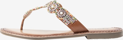 usha FESTIVAL T-bar sandals in Blue / Brown / Pink / White, Item view
