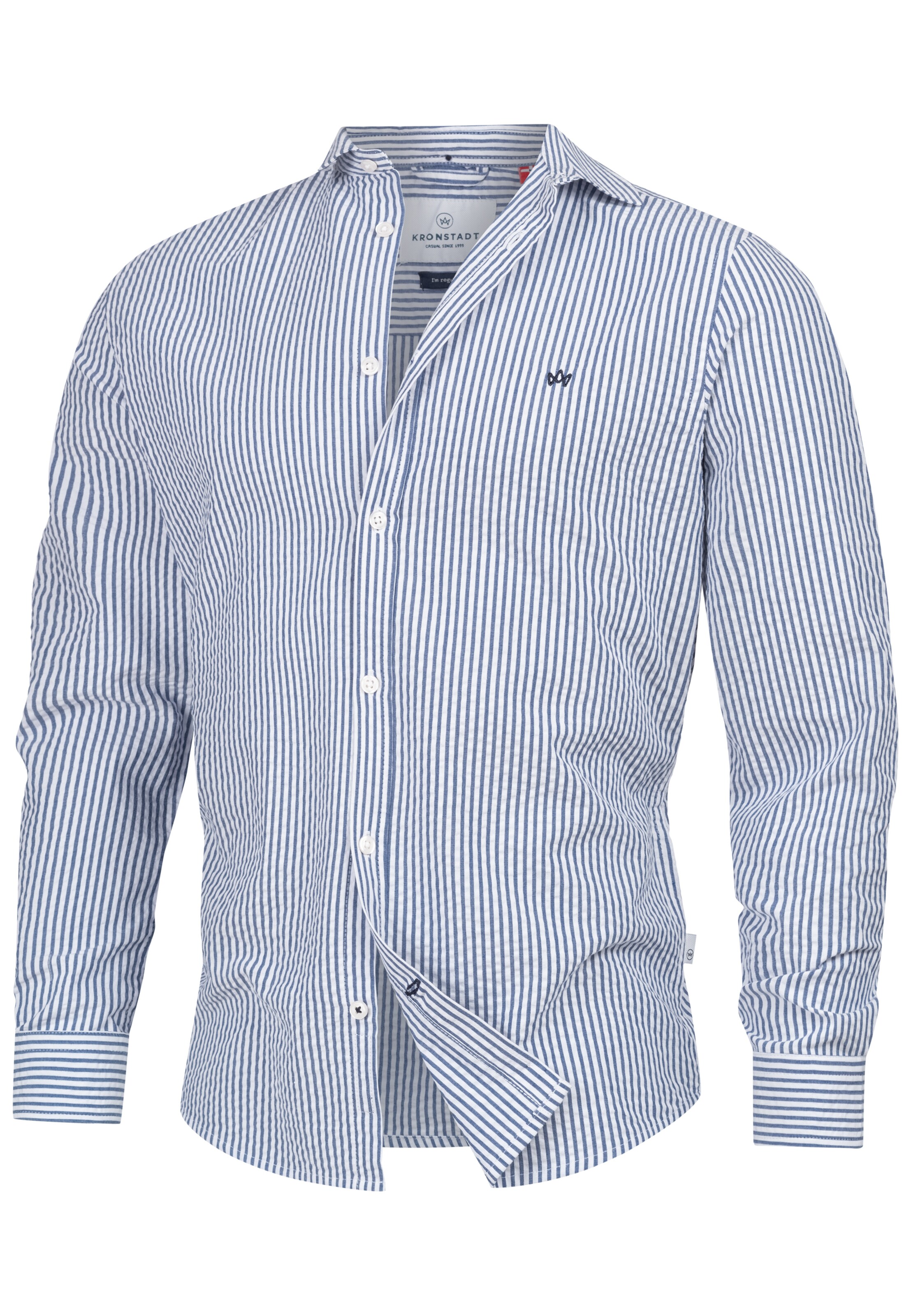 Kronstadt Comfort Fit Hemd 'Arlin' in Blau: Vorderseite