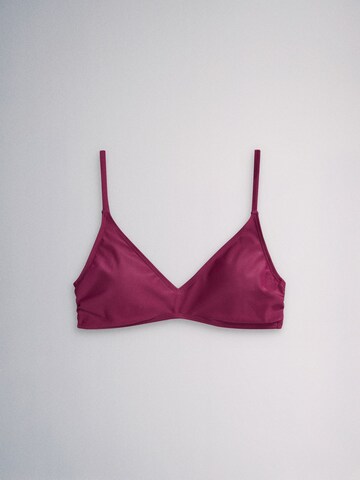 The Set Triangel Bikinitop in Braun