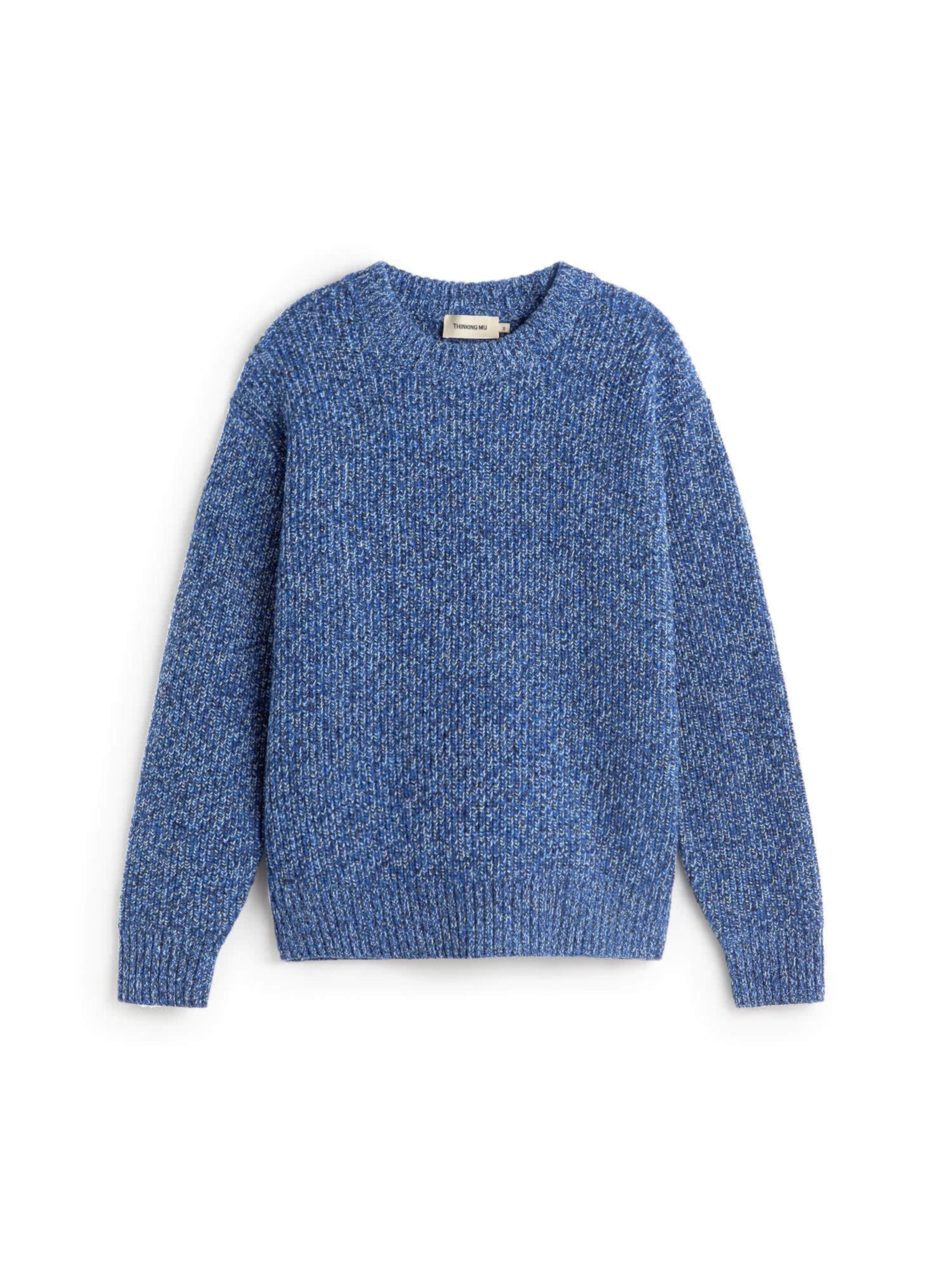 Thinking MU Trui 'Santos' in Blauw: voorkant