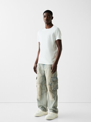 Bershka Loosefit Cargo farmer - kék