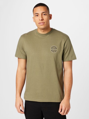 T-Shirt 'CREST' Brixton en vert : devant
