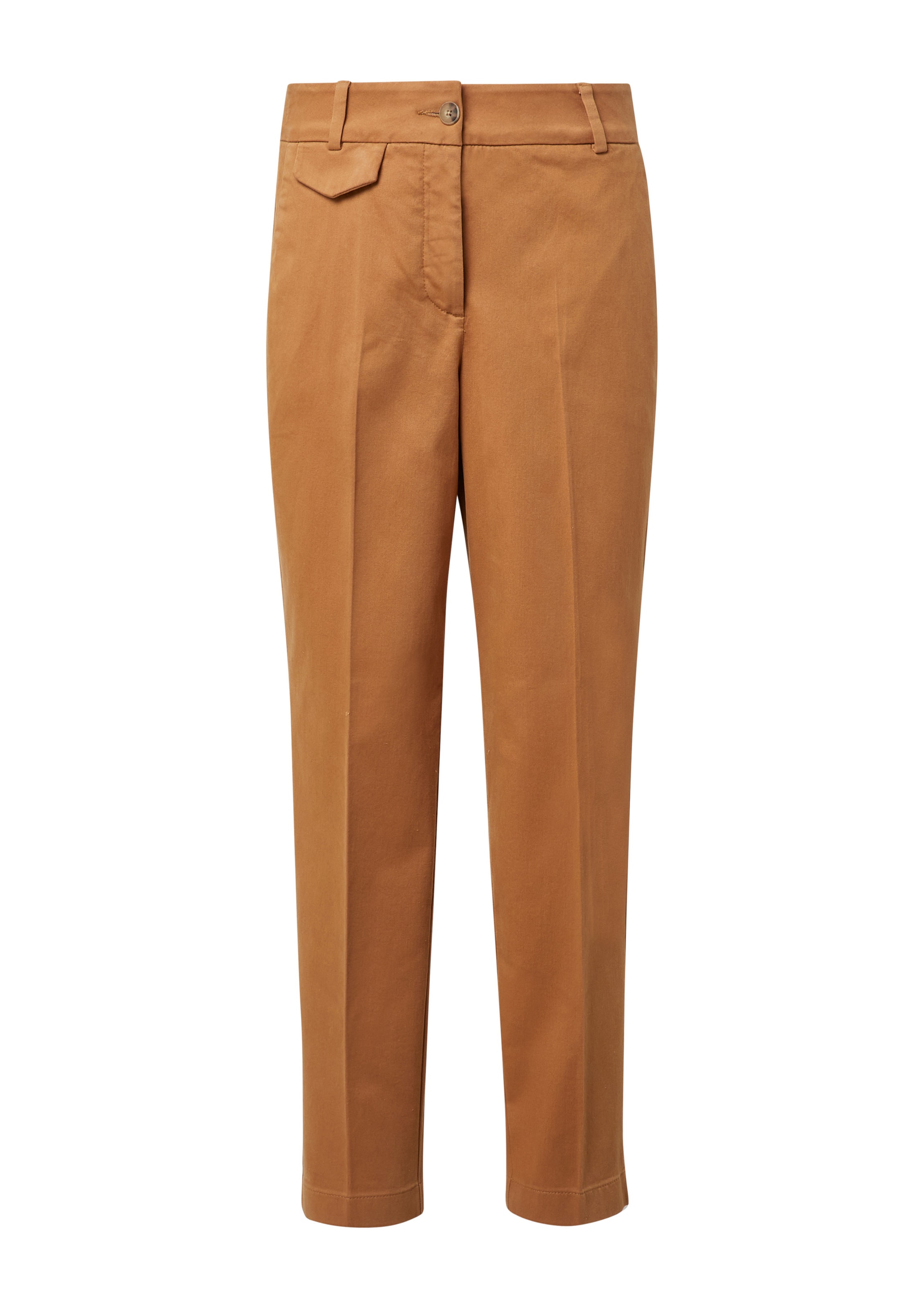 COMMA Regular Pleated Pants in Brown: front